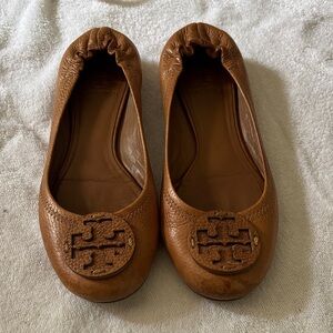 Tory Burch Tan Leather Flats